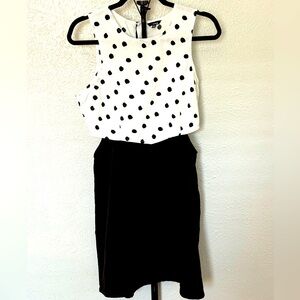 Hurley White and Black Cut Out Mini Dress